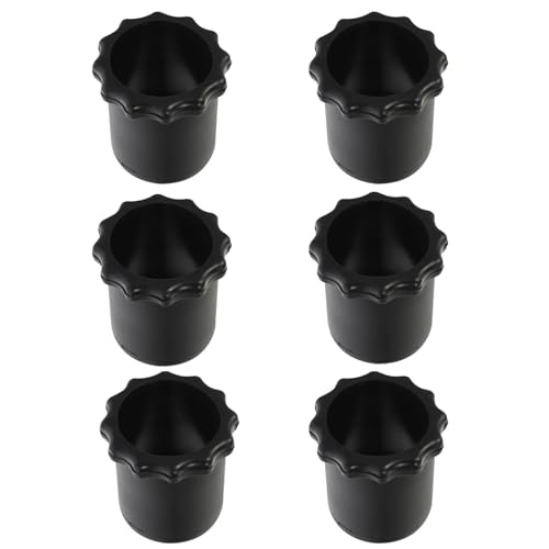 NOLITOY Funda Antideslizante de Silicona Negra para Micrófono Inalámbrico, 6 Piezas, Manguitos Antivuelco para Varilla Inferior, Protección y Accesorio para Micrófonos de Mano en Ktv