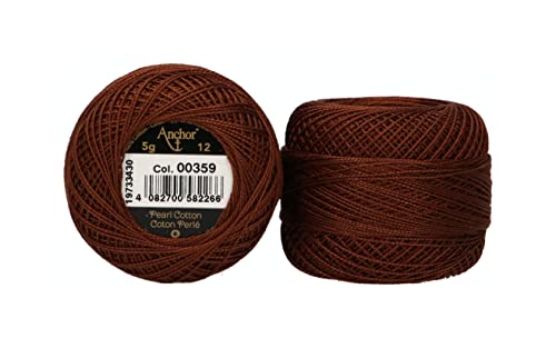 ANCHOR Pearl Yarn, Thickness: 12, Packaging: 5G, Running Length: 56M 359 Embroidery Threads, Joy