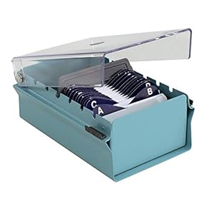 Acrimet Index Business Card Size File Holder Organizer Metal Base Heavy Duty (AZ Index Cards and Divider Included…