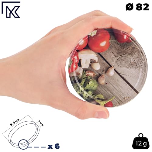 KADAX 50er Set Marmeladengläser 350ml TO82 Tomaten, Einmachgläser Vorratsgläser Mason Jar mit Schraubdeckel, Luftdichte Schraubgläser… – Ansicht 4