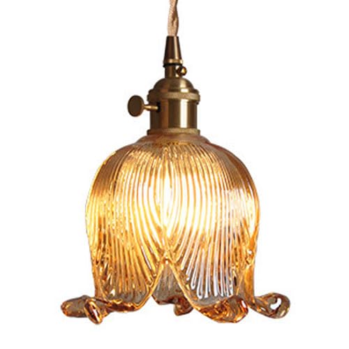 Suspension E27 rétro en verre : illuminez vos petits espaces