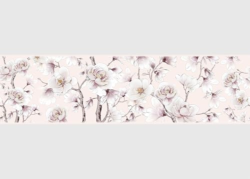 AG Design Cenefa autoadhesiva de flores de magnolia, AWB 8466, resistente al agua, decoración para paredes, muebles, papel pintado, revestimientos de paredes y puertas, lámina | ancho 500 cm x alto