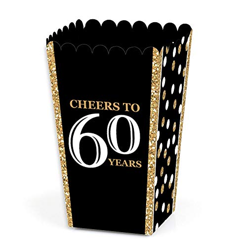Boîtes friandises anniversaire 60 ans doré pour offrir des souvenirs aux invités