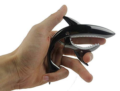 Imelod Zinc Alloy Guitar Capo Shark Capo For Acoustic And Electric Guitar With Good Hand Feeling, No Fret Buzz And Durable(Black) #TOP4