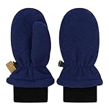 Jan & Jul Toddler Boys' Fleece Mittens with Ribbed Cuffs (Navy, L: 2-5Y)