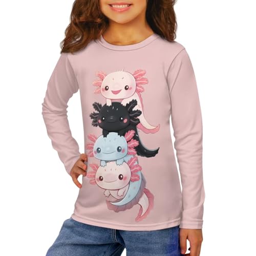 Image of WELLFLYHOM Long Sleeve T-Shirt for Boys Girls 3-16 Years Old Tee Tops Crewneck Pullover Shirts Fall Outfits