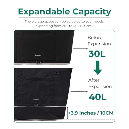 Branden - Foldable Tote Bag for Travel, Set with Portable 6-in-1 Multi-Charging Cable, Lightweight, Multi-Compartment Design4