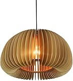 NZDY Lustre d'éclairage de plafond intérieur, rétro nordique en bois massif personnalité créative salon porche bar salle à manger lustre pendentif lumière