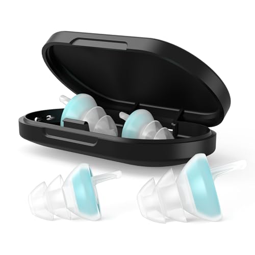 Concert Ear Plugs for Noise Cancelling, High Fidelity EarPlugs - Reusable Soft Silicone EarPlugs Hearing Protection for Music Festivals, Concerts, Work & Travel, 2 Pairs with Case (S+M/L)