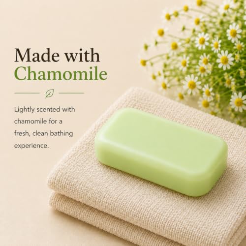 Image of KELEBS Hypoallergenic Kids Soap Bar 2-Pack | Organic & Gentle Chamomile Body Wash for Children | Natural Ingredients | Fun Bath Time