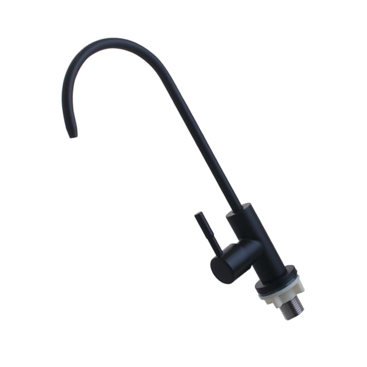 Robinet basse pression noir avec bec pivotant pour cuisine