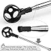 Famgee Portable Retractable Stainless Steel Golf Ball Retriever Telescopic Scoop Saver Pick Up Automatic Locking Shaft Tool Extended Length 9 Ft