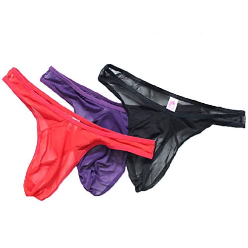 Listado de Tiendas de Ropa Interior para Dama para comprar hoy. 49 KHUFUZI Hombres 3 Colores Pack Malla Tangas Lencería Transpirable Calzoncillos Sexy Ropa Interior Ver-a través de Hot T-Back Calzoncillos Vestidos Regalo para Novio Esposo