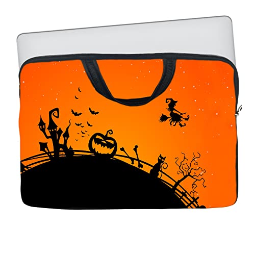Image of Theskinmantra Horrifying Vampire Laptop Sleeve Bag with Zipper & Handle for Screen Size 15.6 inches Laptop /Notebook 15.6 / MacBook 15.4 / Chrombook 15.6.