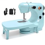 Nähmaschine kinder, Mini-Nähmaschinen, Dual-Speed-tragbare Nähmaschinen mit Ausziehtisch, leicht – einfach zu bedienen, bestes Geschenk für Frauen(Dunkelblau)