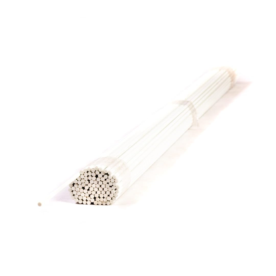 Fiberglasstäbe WEISS - 250cm - 8mm - 25 Stück