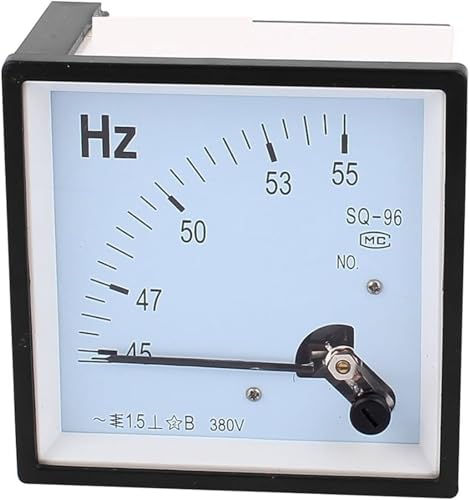 Panneau de mesure de fréquence SQ-96 boîtier robuste 96x96mm précision 45-55 Hz