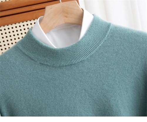 Mens Half-High Neck Wool Sweater Spring Winter Warm Solid Color Business Casual Pullover2