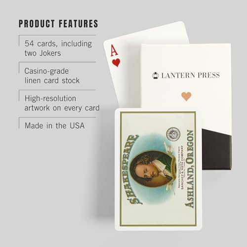 Lantern Press Naipes Poker Ashland Oregon 52 Cartas miniatura 3