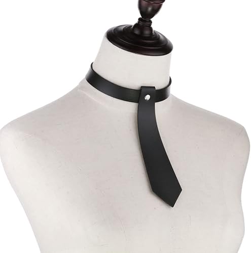 Miniatura 5 de FM FM42 Multicolor PU cuero simulado 6.7 in longitud collar de corbata collar gargantilla