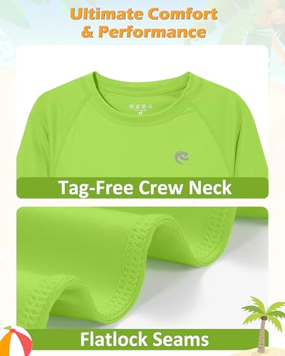 Image of Boys UPF 50+ Swim Shirt Long Sleeve, 1 or 2 Pack Rash Guard Tops