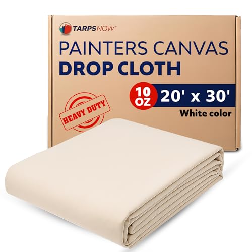 Tarps Now 20x30 ft Premium Heavy Duty Canvas Drop Cloth