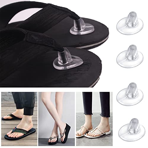 Image of 5 Pairs Silicone Thong Sandal Toe Protectors Clear Sandal Flip Flops Gel Toe Guards Cushions Thong Protectors