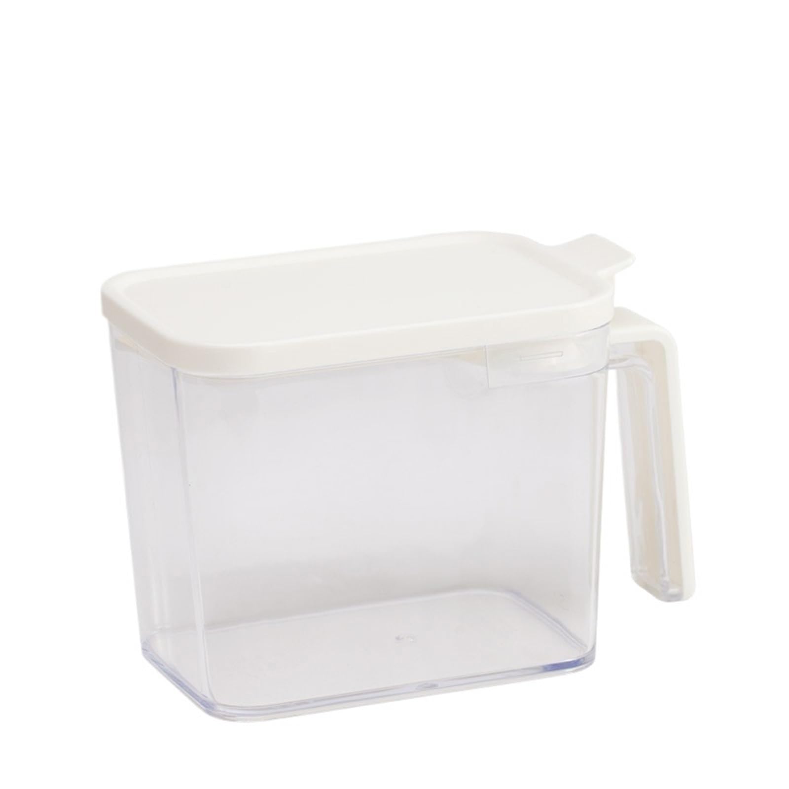 CNYUON 2Pcs Kitchen Seasoning Box Spice Salt Sugar Jars Pepper Condiment Storage Transparent Container With Spoon Accessories(White-600ml)