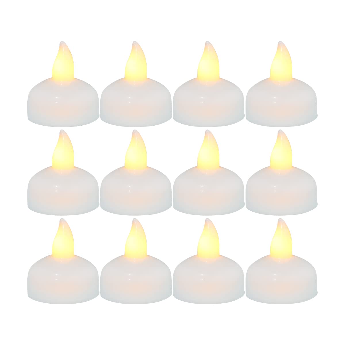 TANGSIYANG Led Candles 12Pcs LED Candle Light Waterproof Flameless Floating Tealight Flickering Prop Lamp Decor for Party