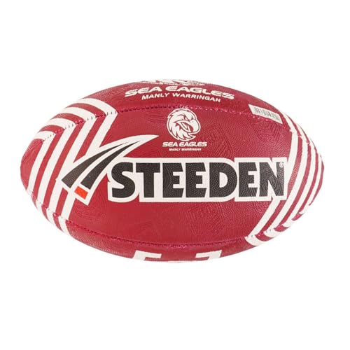 Steeden Manly Warringah Sea Eagles NRL - Balón oficial de la liga de rugby, tamaño 5