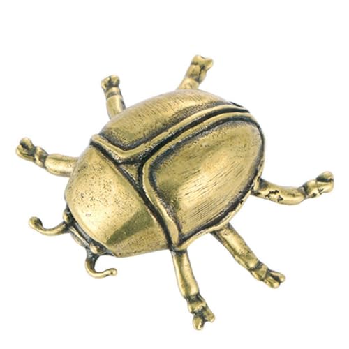 Besportble 12451LC00Q Home Decor Brass House For Ladybug Ornament Micro Landscape Animals Aniaml Statue Brass Beetle Sculpture Brass Craft Decor Brass Craft Figurine Vintage Decor cover