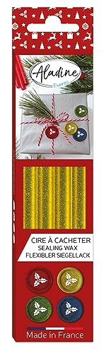 Preisvergleich Produktbild Aladine - 4 Wachsstäbe Gold Gold Glitzer