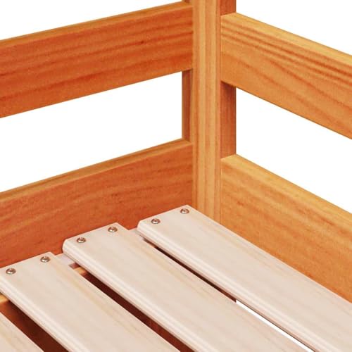 vidaXL Tagesbett, Bettsofa Ausziehbar mit Schubladen, Gästebett ohne Matratze mit Lattenrost, Ausziehbett Schlafsofa, 90x190cm Massivholz Kiefer – Bild 6