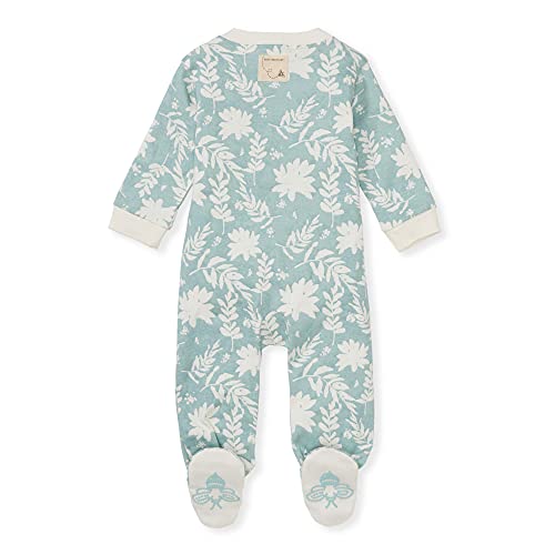 Image of Burt's Bees Baby unisex-baby Sleep & Play, Organic One-piece Romper-jumpsuit Pj, Zip Front Footed Pajama