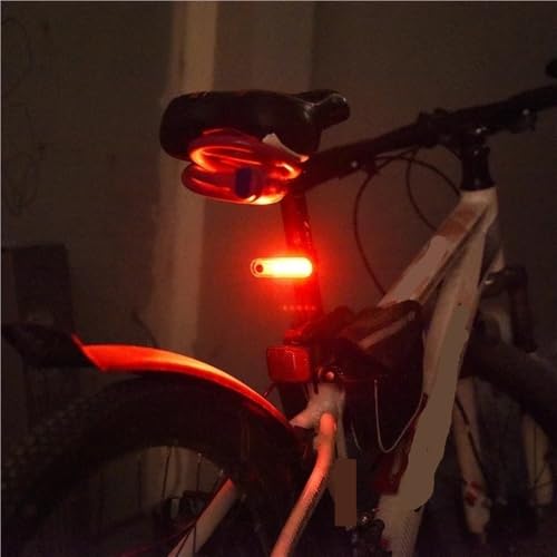 Luz trasera intermitente con advertencia de seguridad recargable 2