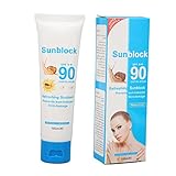 Protection Sunblock, Erfrischende, Feuchtigkeitsspendende Sonnenschutzcreme für Männer und Frauen SPF90PA++ 100 Ml
