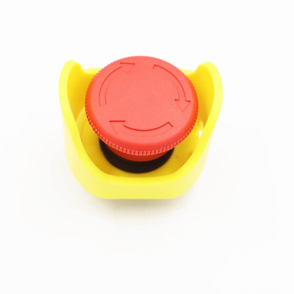 Housse bouton arrêt d'urgence 22mm jaune empêchant les mauvaises opérations de coup de poing