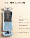 Automatyczny spieniacz do mleka elektrycznego, morpilot Cappuccinatore, spieniacz mleka 4 w 1, swobodny wybór grubości pianki, cicha i powłoka zapobiegająca przywieraniu - niebieski