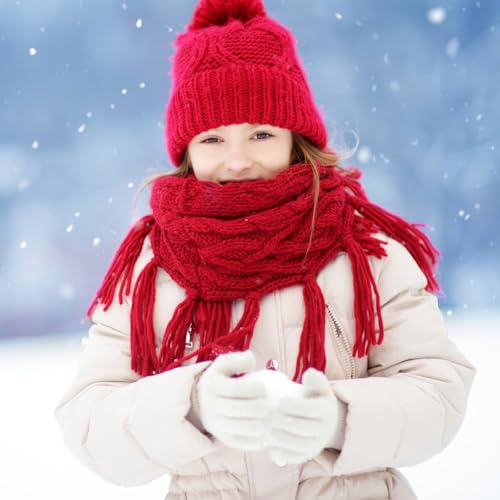 Image of ONESING 12 Pairs Kids Gloves - Warm Knitted Winter Gloves Bulk for Girls Boys | Children Gloves Designed for Cold Weather