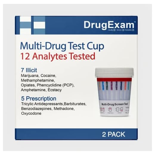 2 Pack - DrugExam 12 Panel Drug Test Cup Kit with Temperature Strip-Testing Marijuana THC50/AMP500/BAR300/BZO300/COC150/MDMA500/MET500/MTD300/OPI300/OXY100/PCP25/TCA1000.Urine Test. (2)