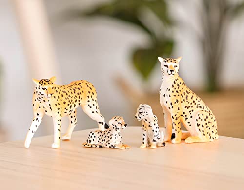 Terra By Battat - Cheetah Family - Plastic Miniature Cheetah Toy Animals For Kids 3-Years-Old & Up (4 Pc) #TOP7