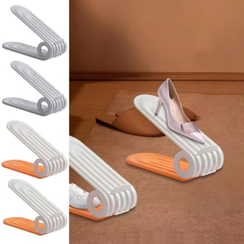 Organisateur de fentes pour chaussures réglable : lot de 10 supports gain de place