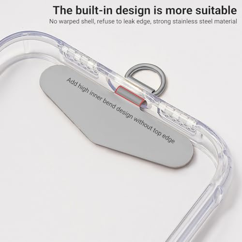 4Pcs Phone Tether Tabs, Metal Phone Lanyard Patch, Stainless Steel Tether Tab for Ph-one Lanyard,Universal Ph-one Strap Te-ther Tabs,Mobile P-hone Lanyards Pad, P-hone Strap Connector for Mobilephones - Image 4