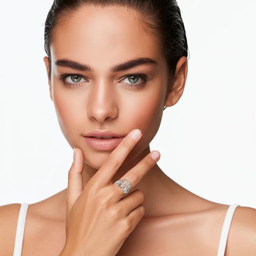 Sterling Silver Rings - Customize Initials Name Ring Personalized Jewelry3