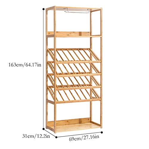 Soporte para botellas de vino multi-capa con gabinete de pared miniatura 2