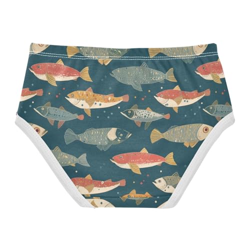 Wusikd Fish Girls' Underwear Cotton Girls Briefs Soft Toddler Underwear 2T2