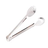 Alasum Pinzas para Servir de Acero Inoxidable Multifunción para Alimentos Buen Agarre y Protección Calor, Ideales para Barbacoa y Té Tarde