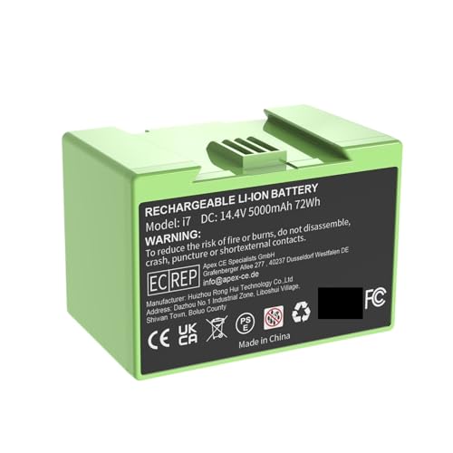 Batería De Repuesto De 14,4 V Y 5000mah, Compatible Con Roomba I3 I4 I6 I7 I8 J7 E5 E6, Herramientas Eléctricas For Aspiradora(1BAT)