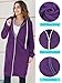 Ablanczoom Hoodies for Women Fashion Sweatshirts: Zip Up Hoodie Womens Causal Jackets Fleece Long Sweatshirt with Pockets Purple