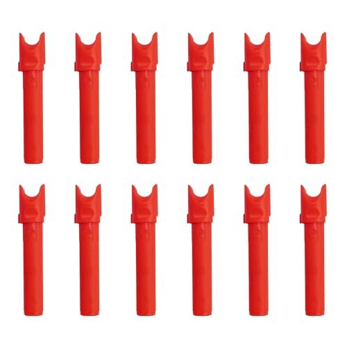 TenPoint Alpha-Nock HPX, Red - Pack of 12 - Compatible with All TenPoint & Wicked Ridge Crossbows